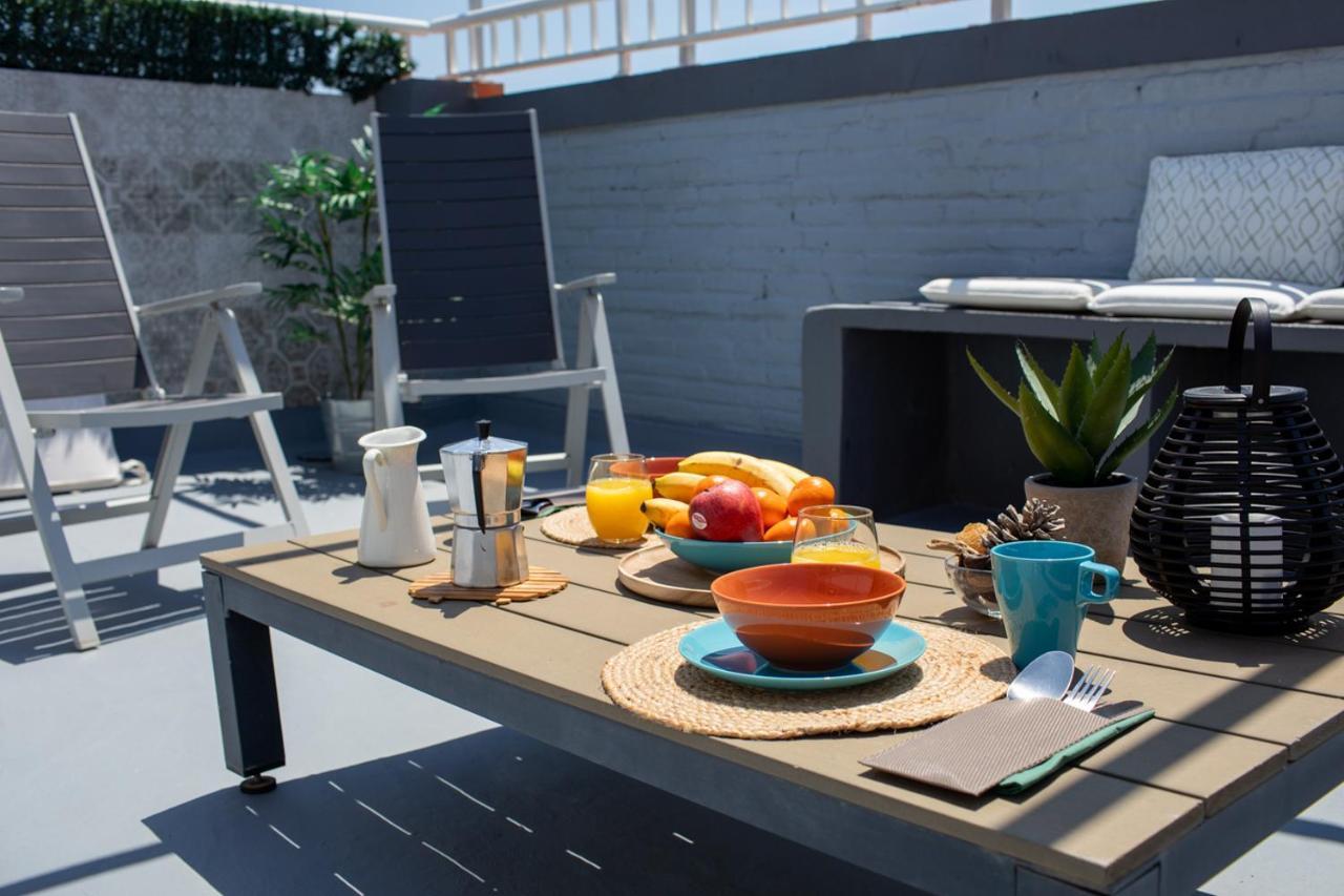 Florit Flats - Cabanyal 3 Bedroom Wifi Ac Terrace Beach Penthouse Valencia Bagian luar foto