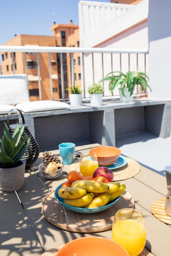 Florit Flats - Cabanyal 3 Bedroom Wifi Ac Terrace Beach Penthouse Valencia Bagian luar foto